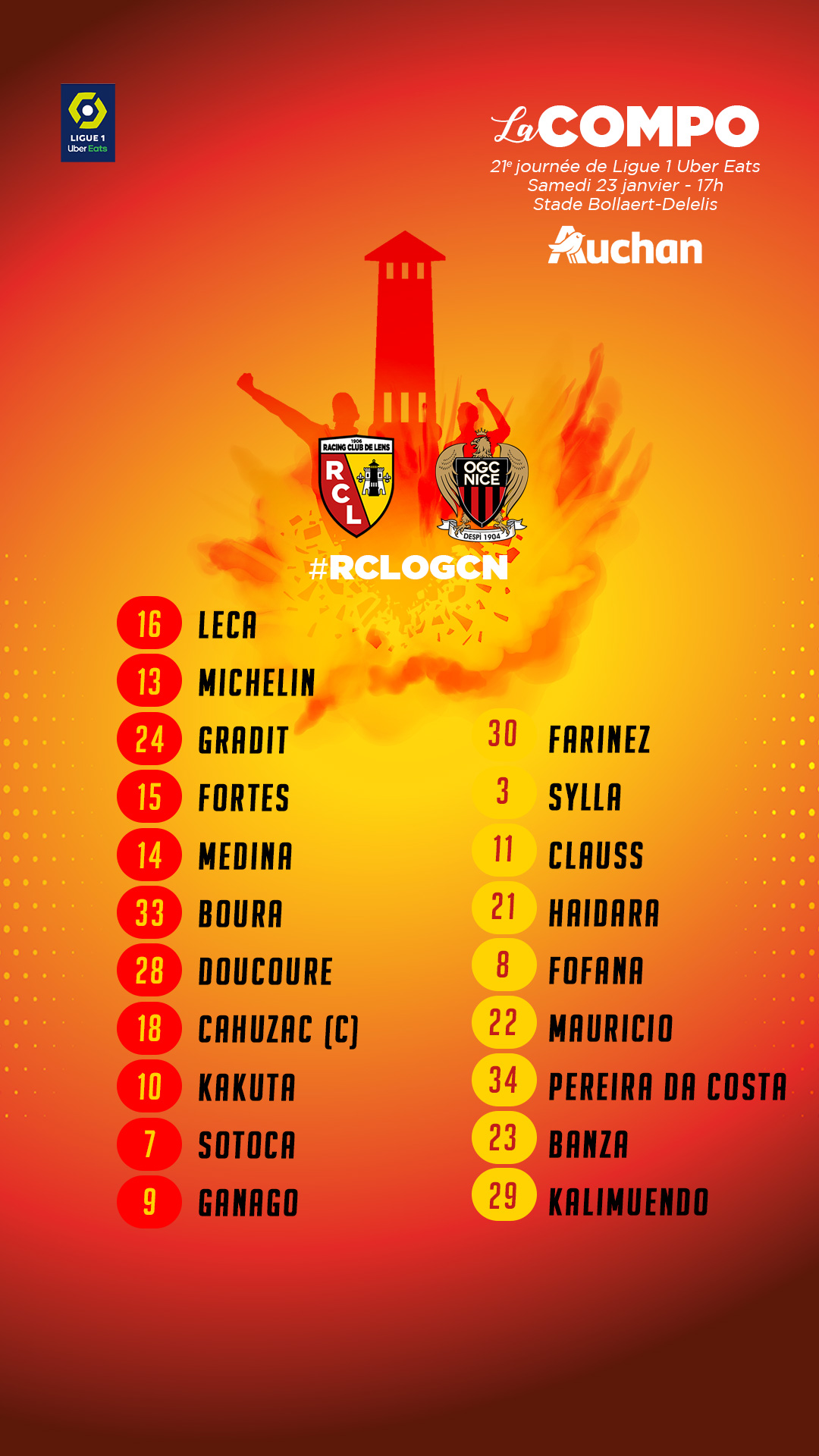 Lens - Nice la compo lensoise