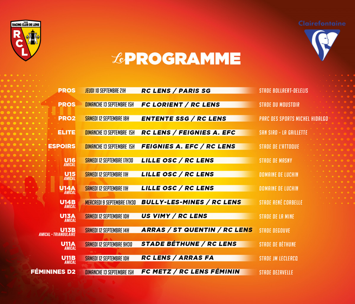 Résultats et matchs à venir | RC Lens