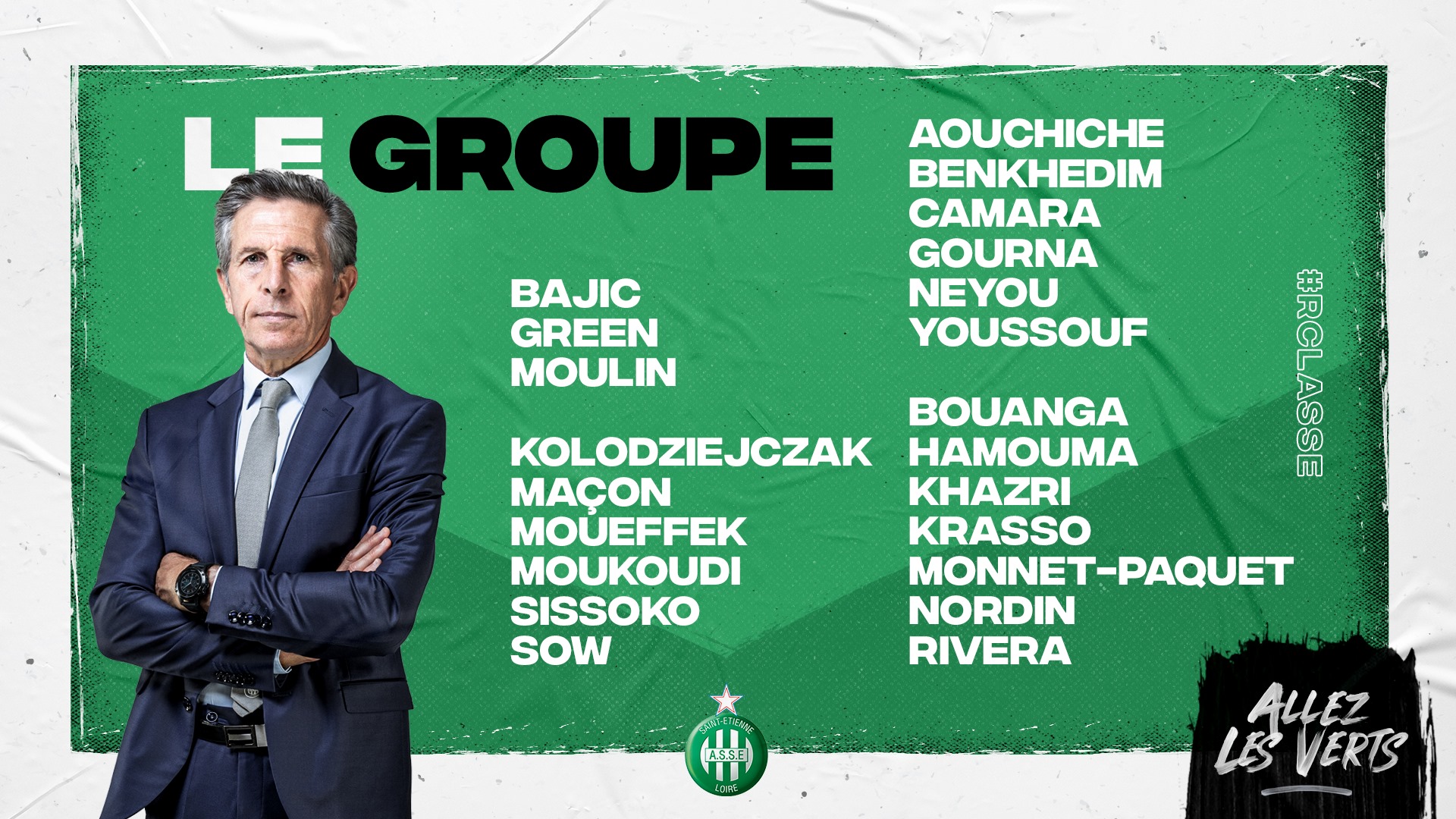 Lens - Saint-Etienne le groupe stéphanois