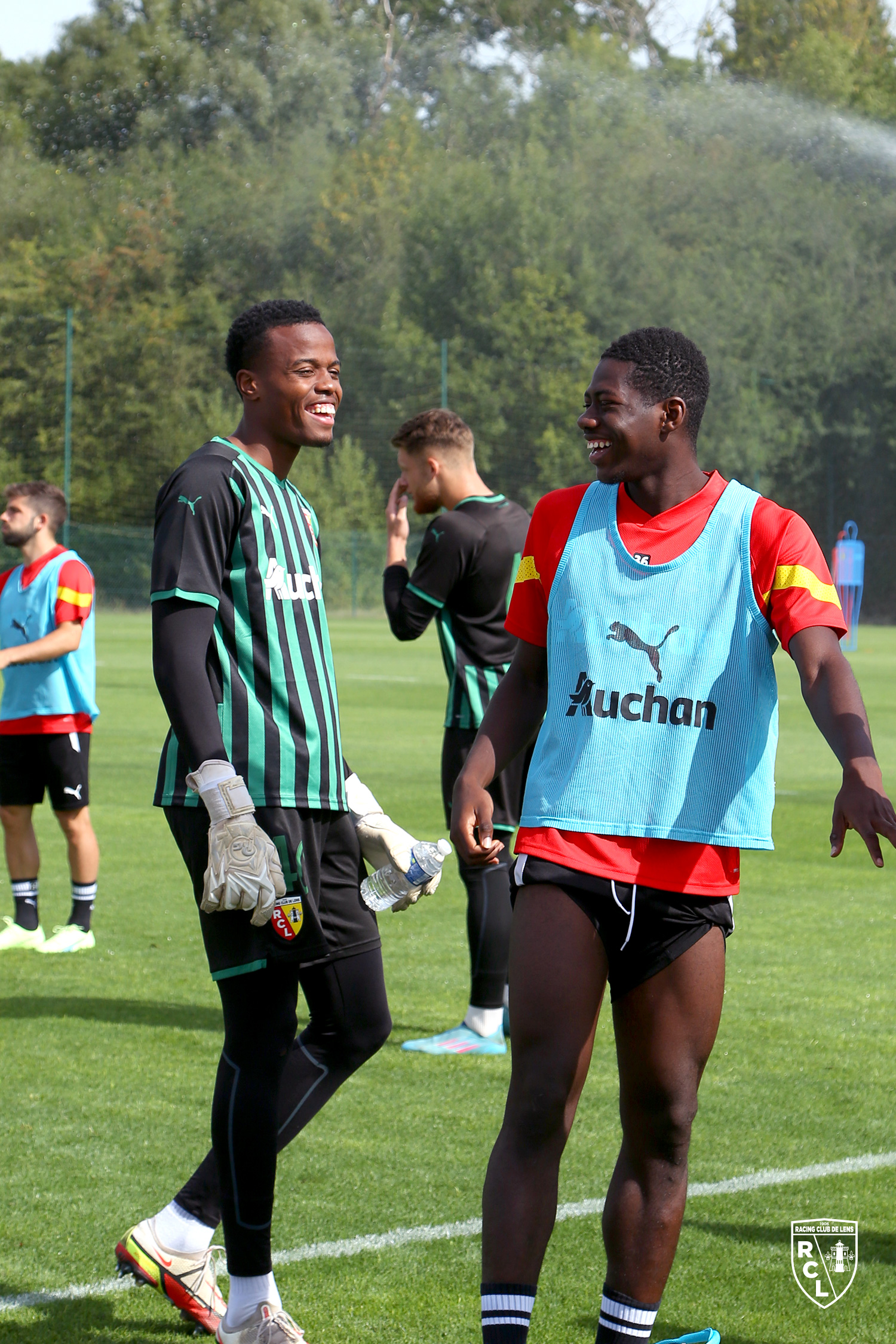 Entraînement RC Lens : Yannick Pandor et Mamadou Camara