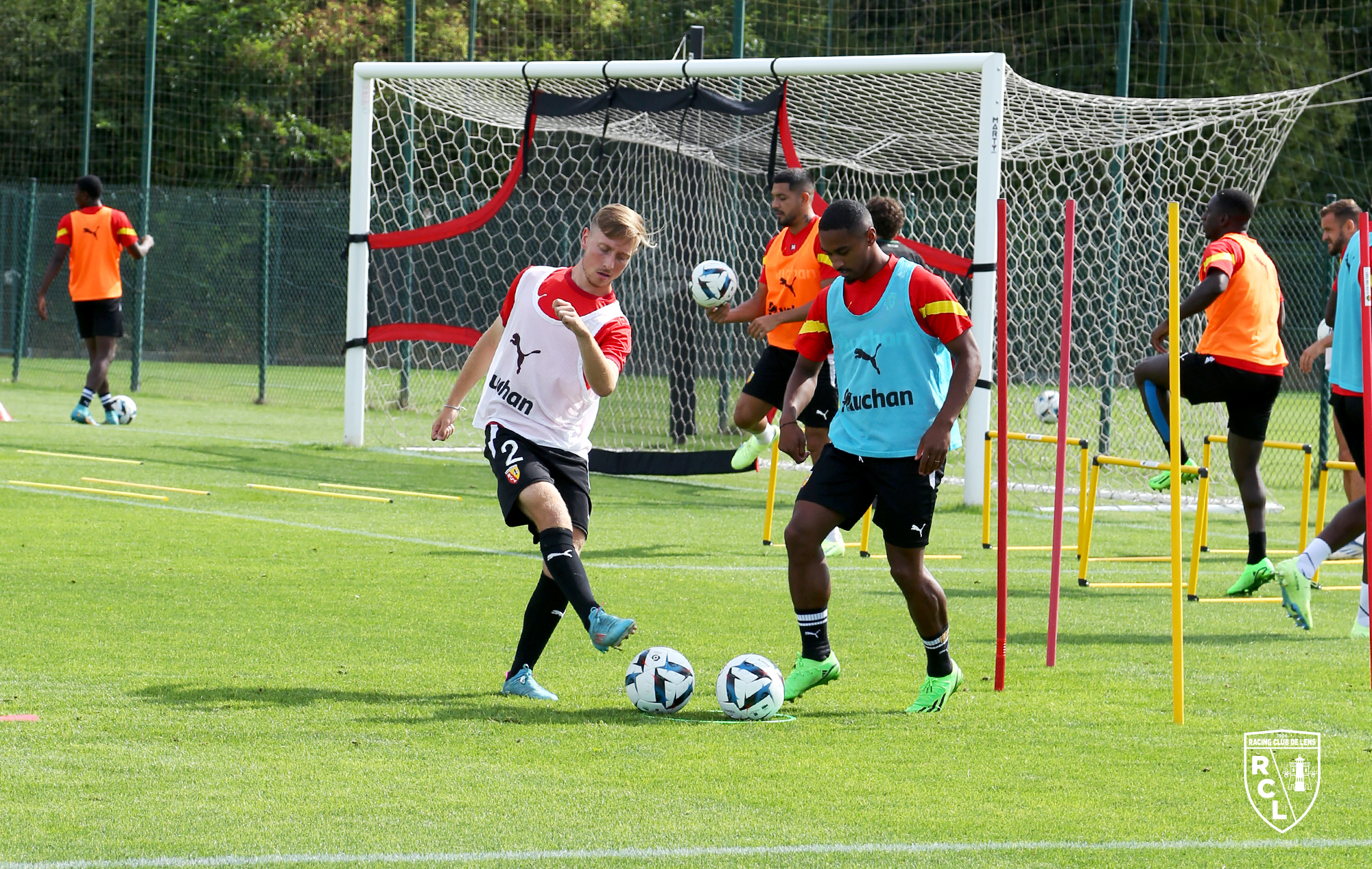 Entraînement RC Lens : Tom Pouilly et Wesley Saïd