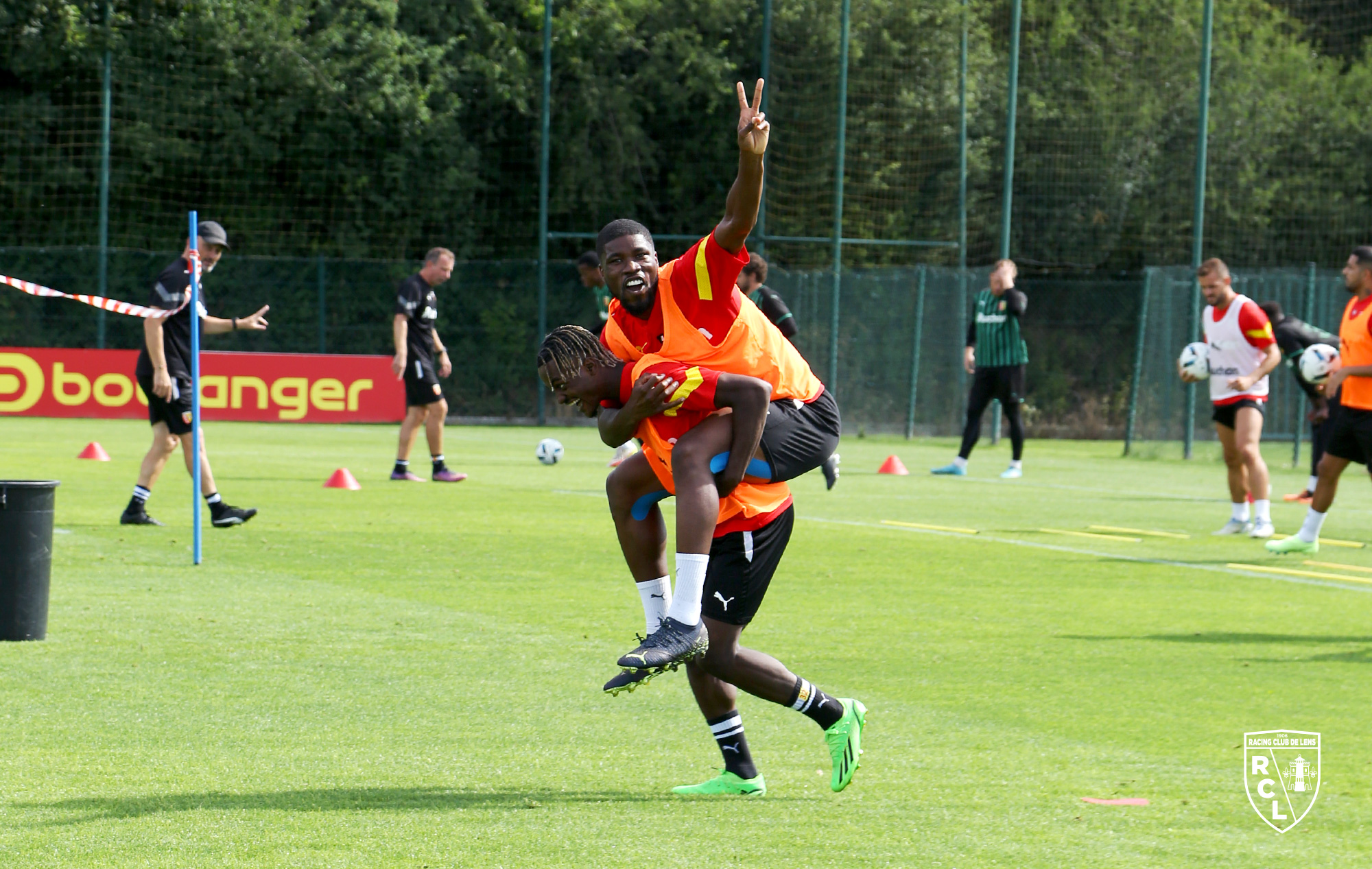 Entraînement RC Lens : Ismaël Boura et Kevin Danso