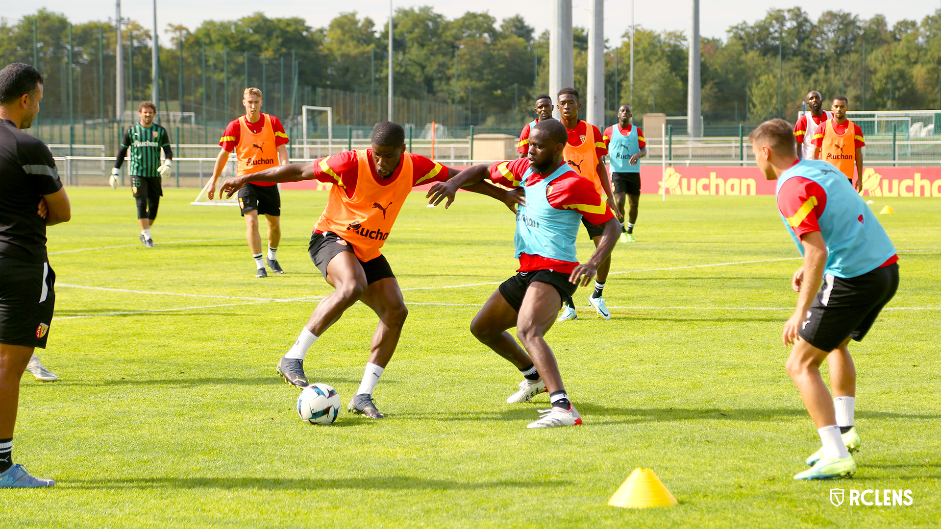 Entraînement RC Lens : Kevin Danso et Jean Onana