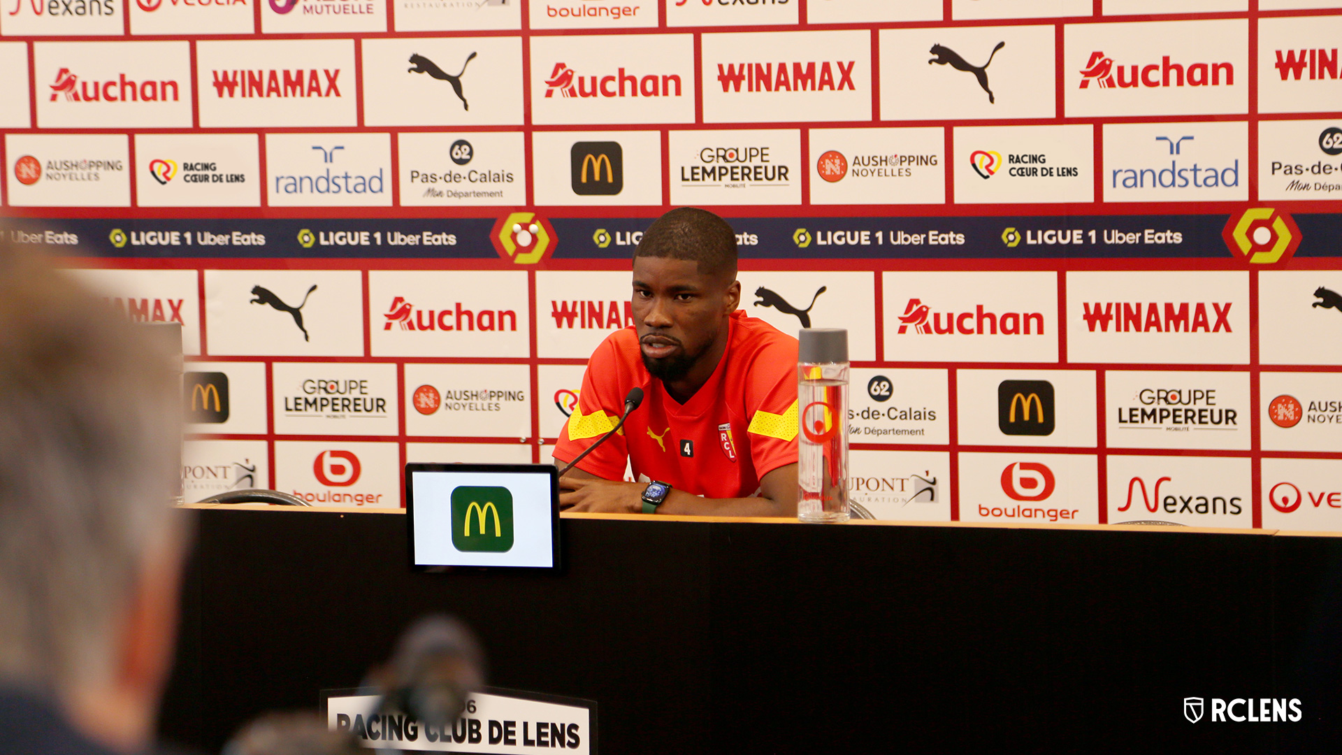 Avant RC Lens-FC Nantes Conférence de presse Franck Haise Kevin Danso