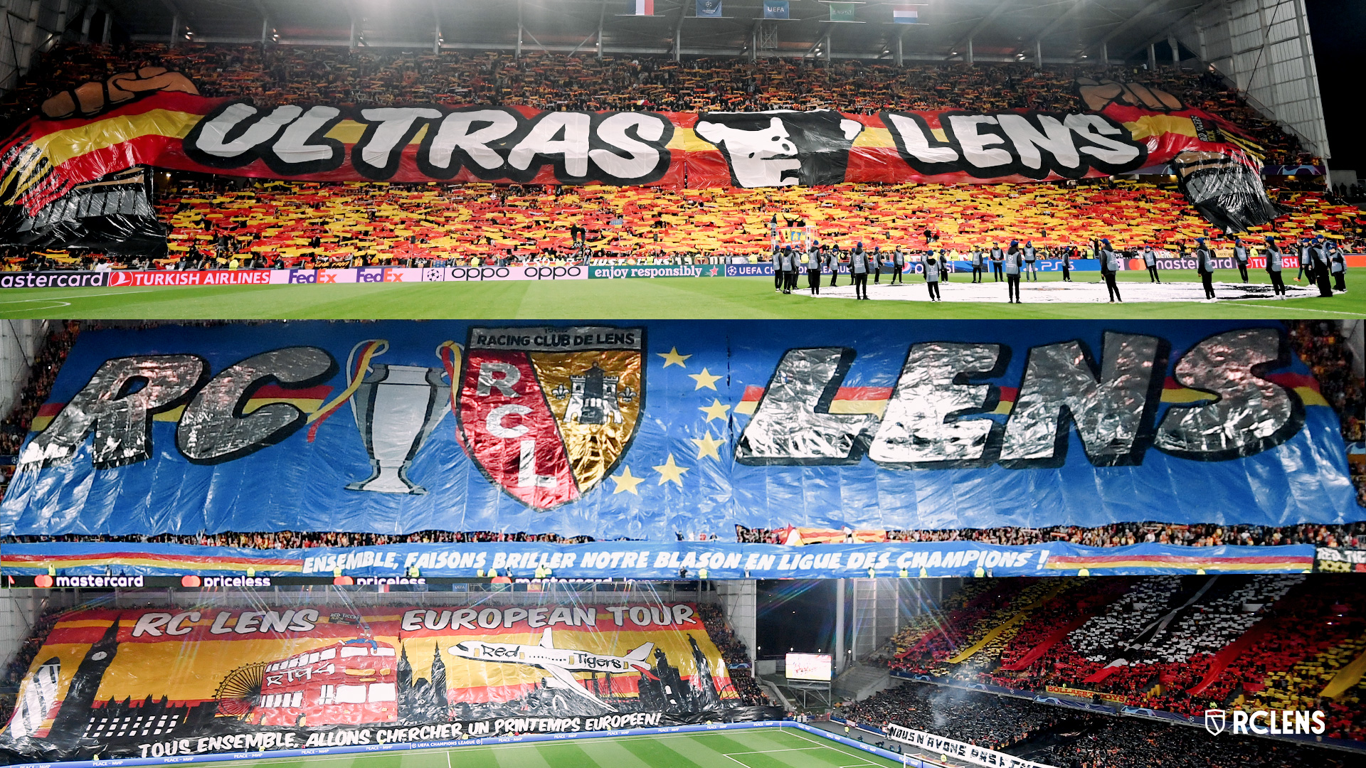 RC Lens stade Bollaert-Delelis tifo