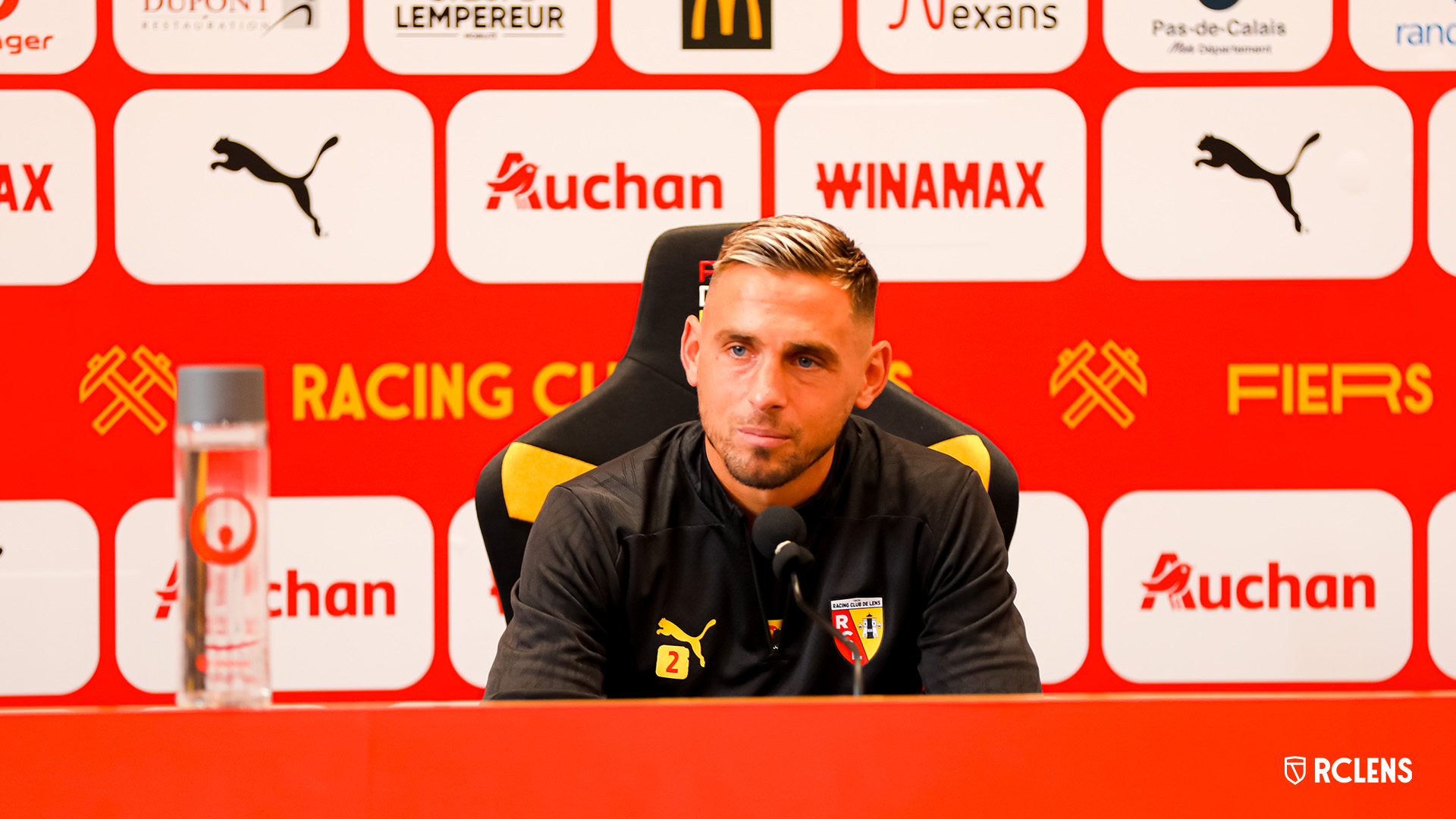 AS Monaco-RC Lens Conférence de presse Ruben Aguilar