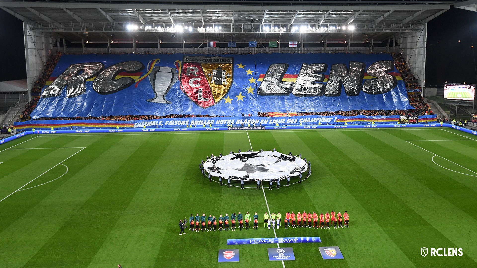 RC Lens-Arsenal : tifo 