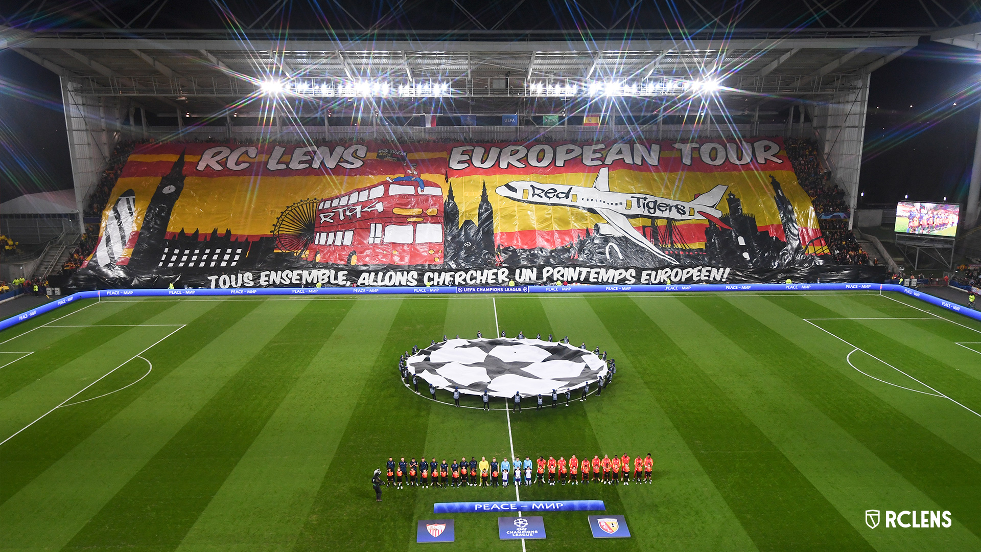 RC Lens-Séville FC : tifo