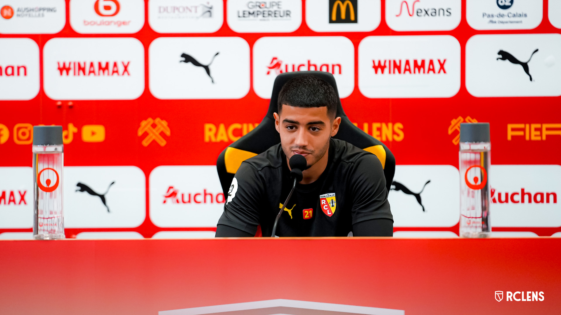 Conférence de presse Auxerre RC Lens Anass Zaroury