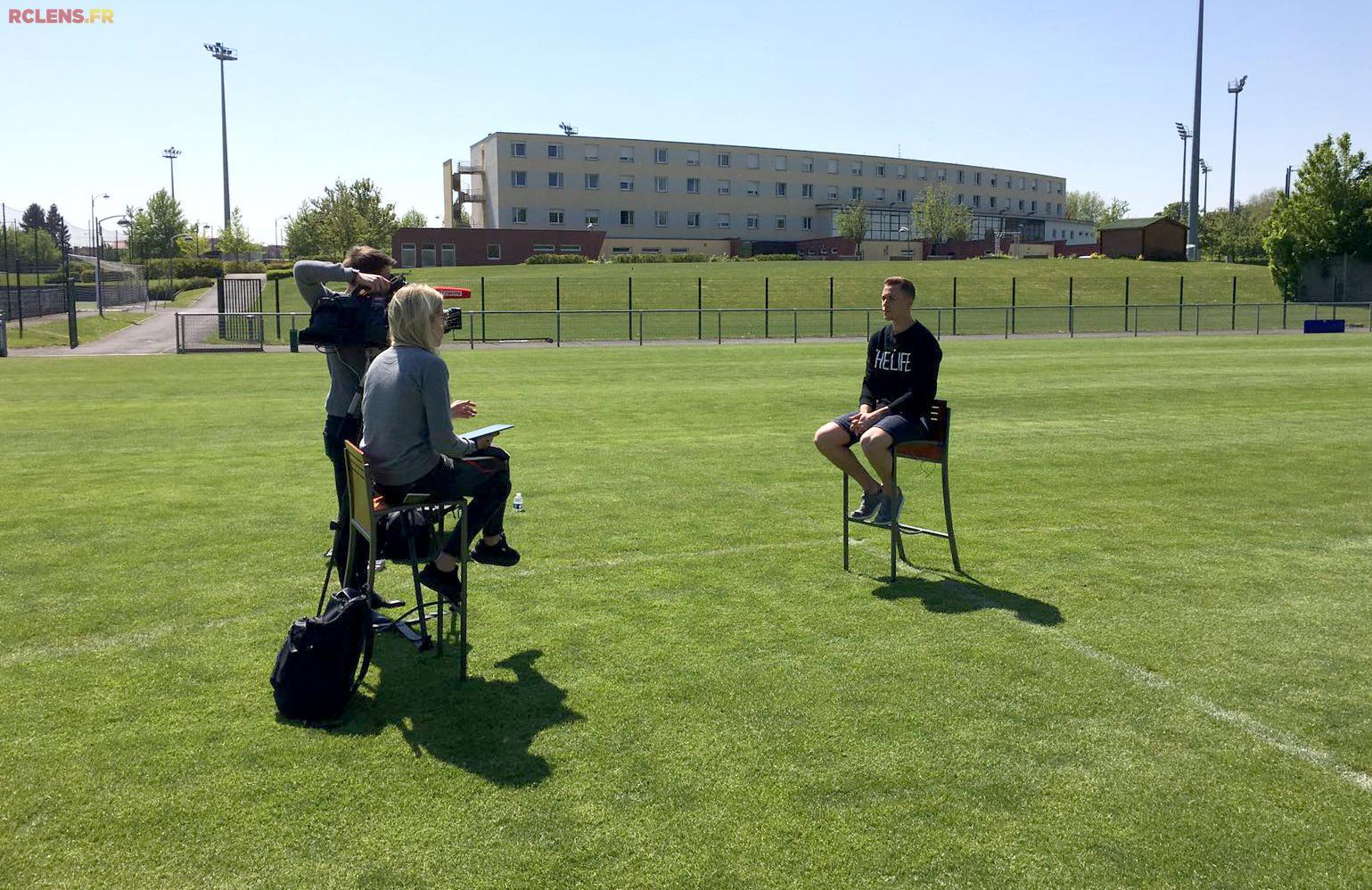 Alex Gersbach en tournage pour L'Equipe 21