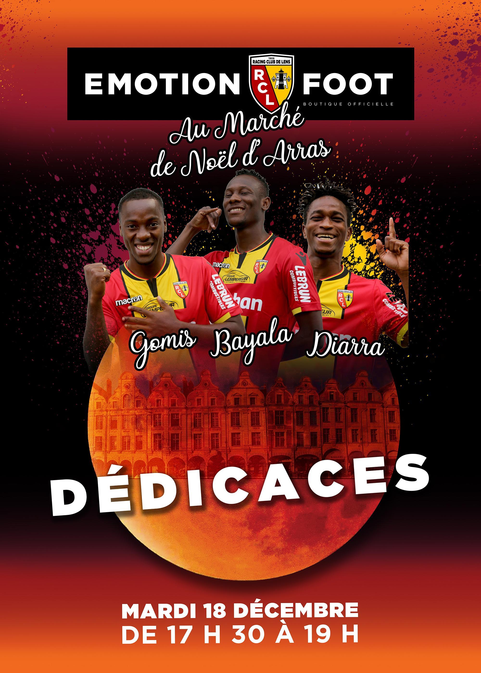 Y. Gomis, C. Bayala et S. Diarra au Marché de Noël d'Arras