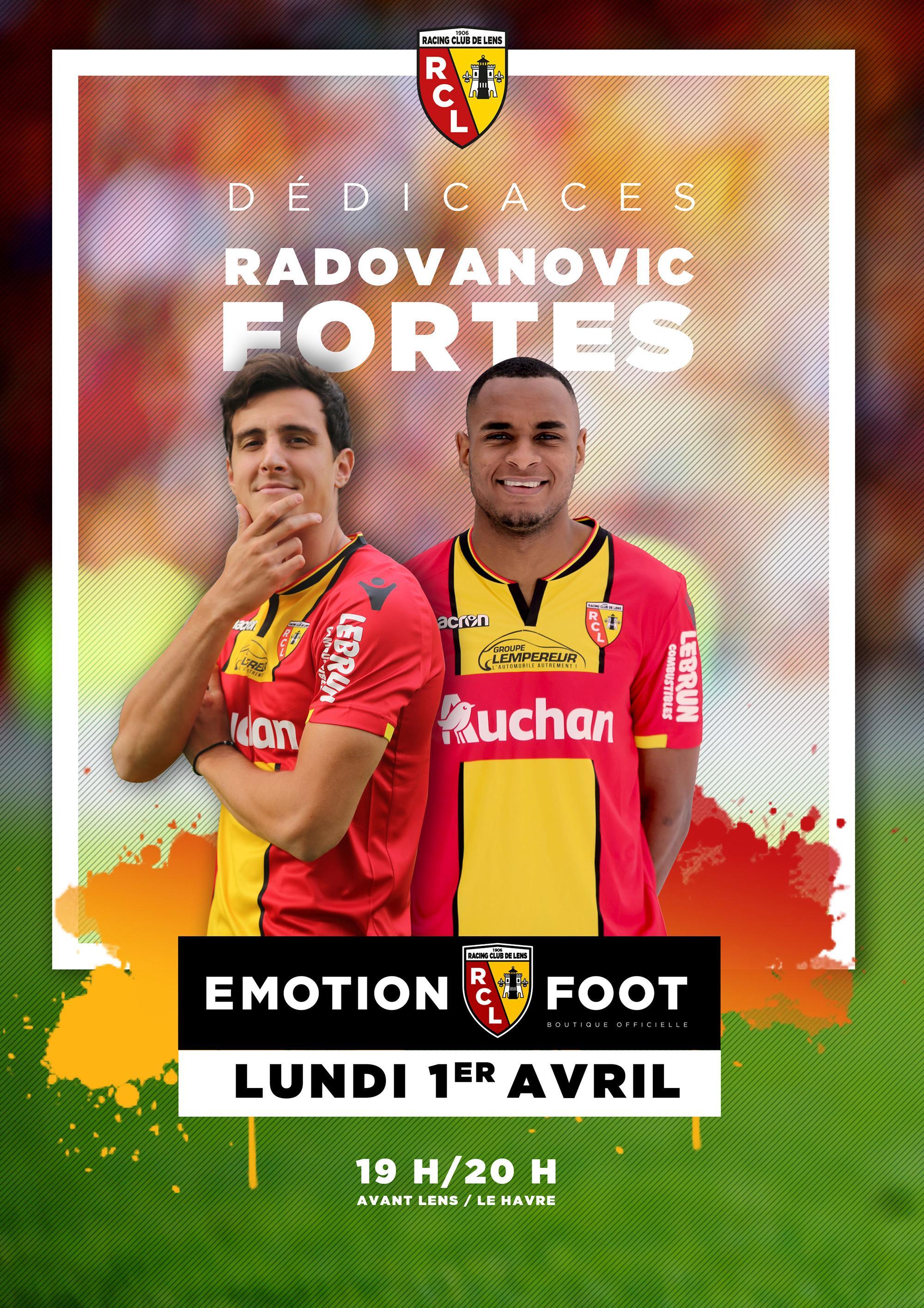 A. Radovanovic et S. Fortes à la boutique Emotion Foot