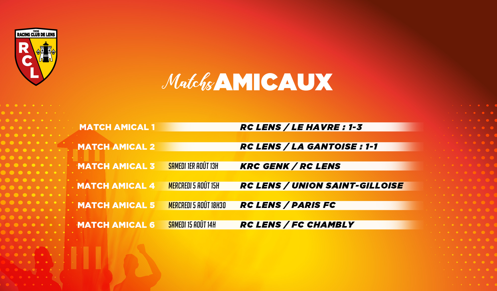 Matchs amicaux RC Lens