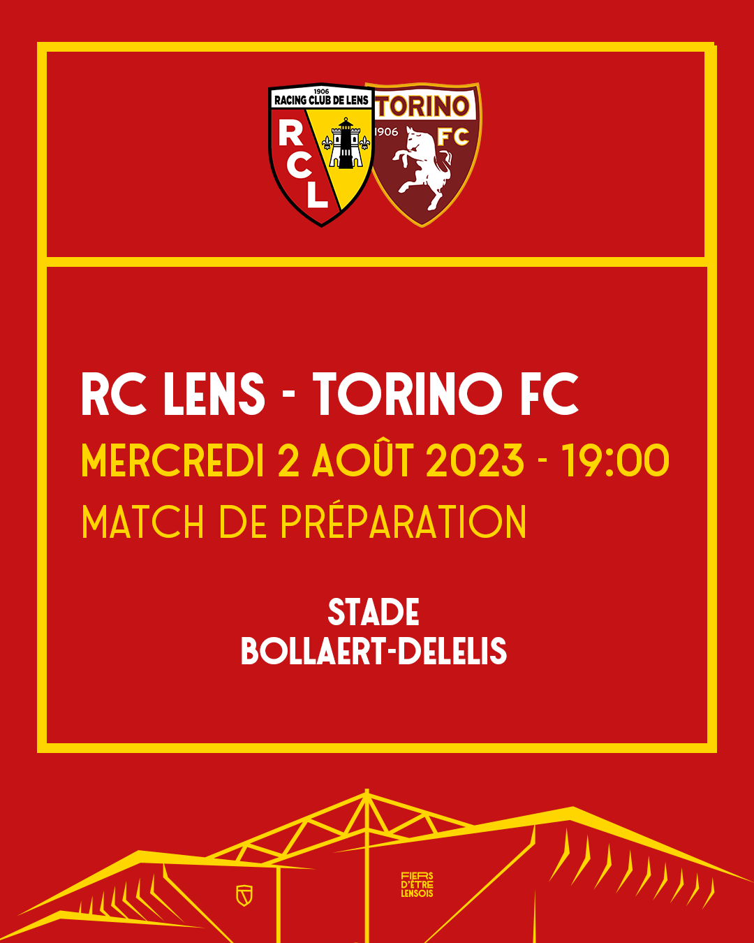 billetterie rc lens-torino fc préparation