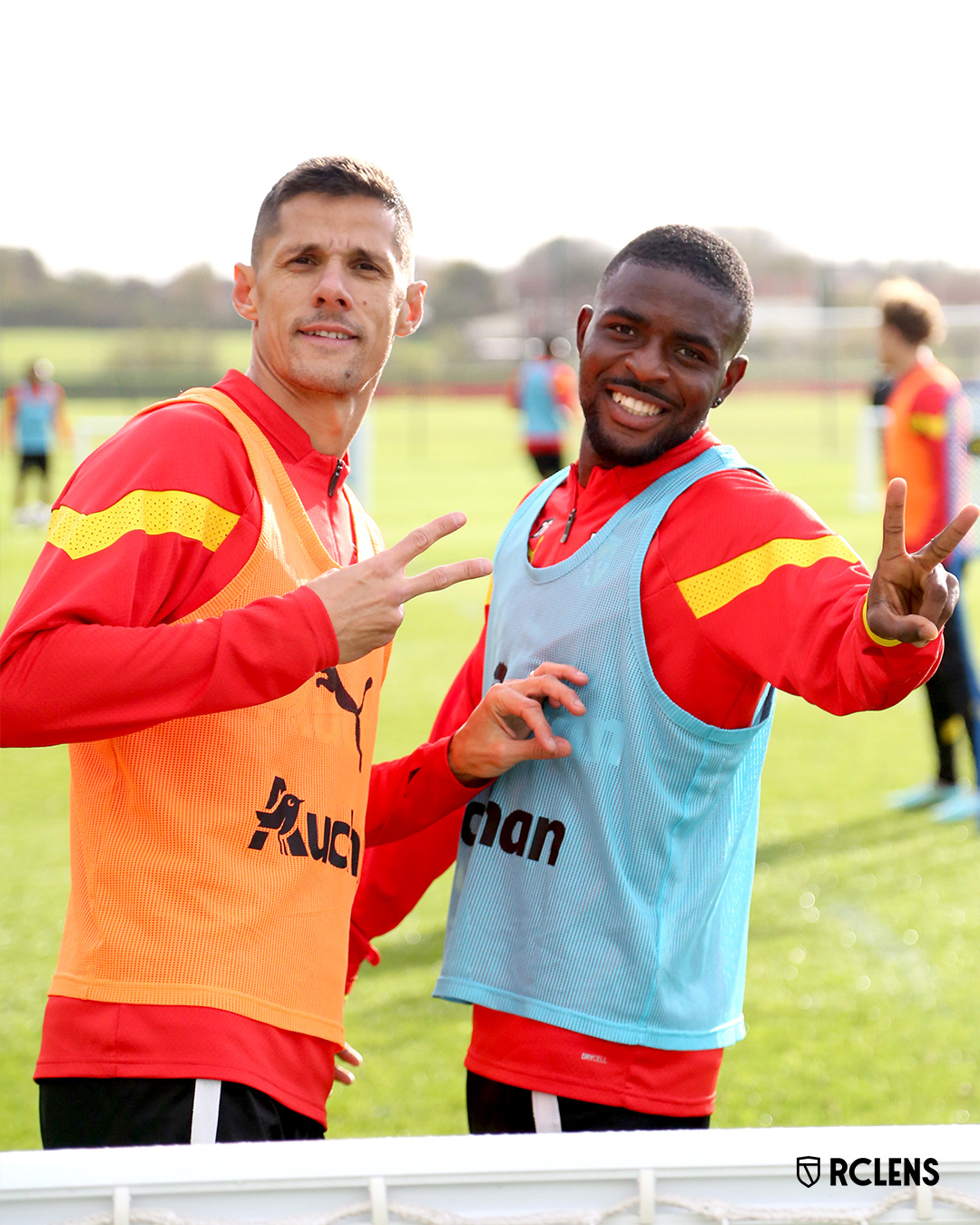 Entraînement RC Lens : Florian Sotoca et Salis Abdul Samed