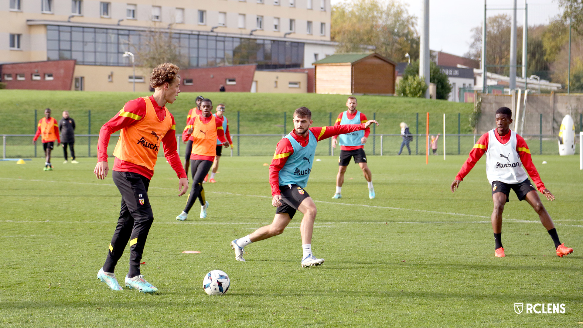 Entraînement RC Lens : Adrien Louveau et Lukasz Poreba