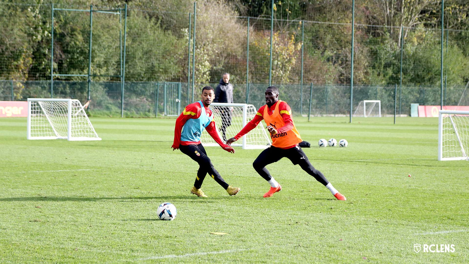 Entraînement RC Lens : Alexis Claude-Maurice et Massadio Haïdara