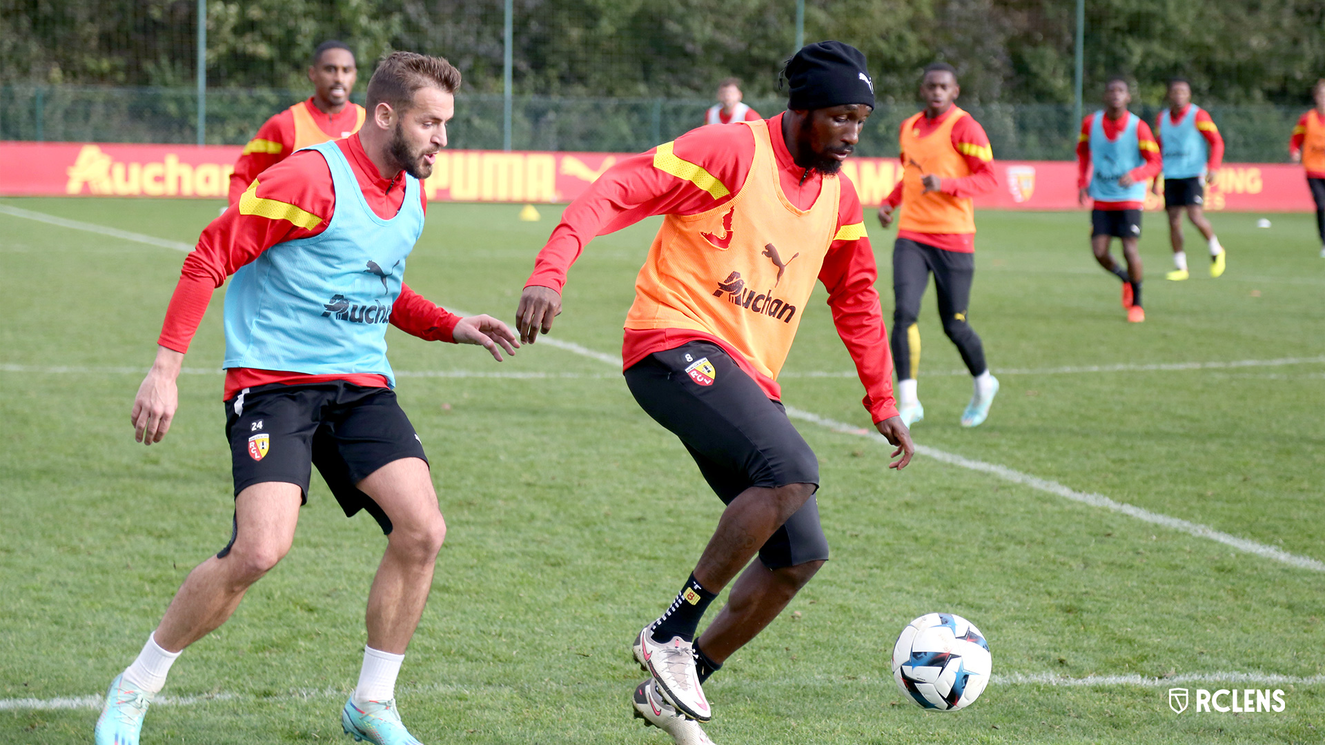 Entraînement RC Lens : Jonathan Gradit et Seko Fofana