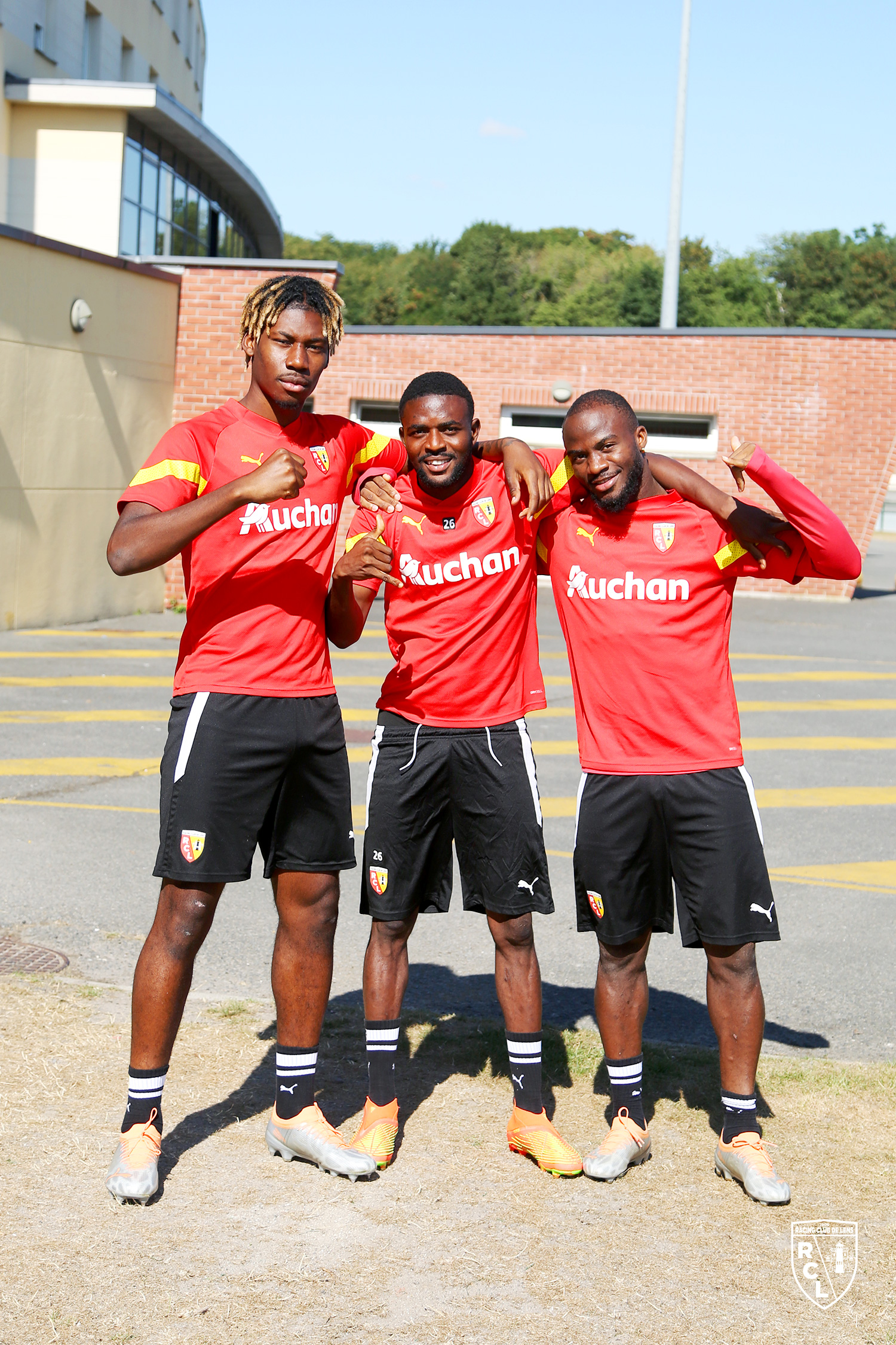 Entraînement RC Lens : Christopher Wooh, Salis Abdul Samed et Igantius Ganago