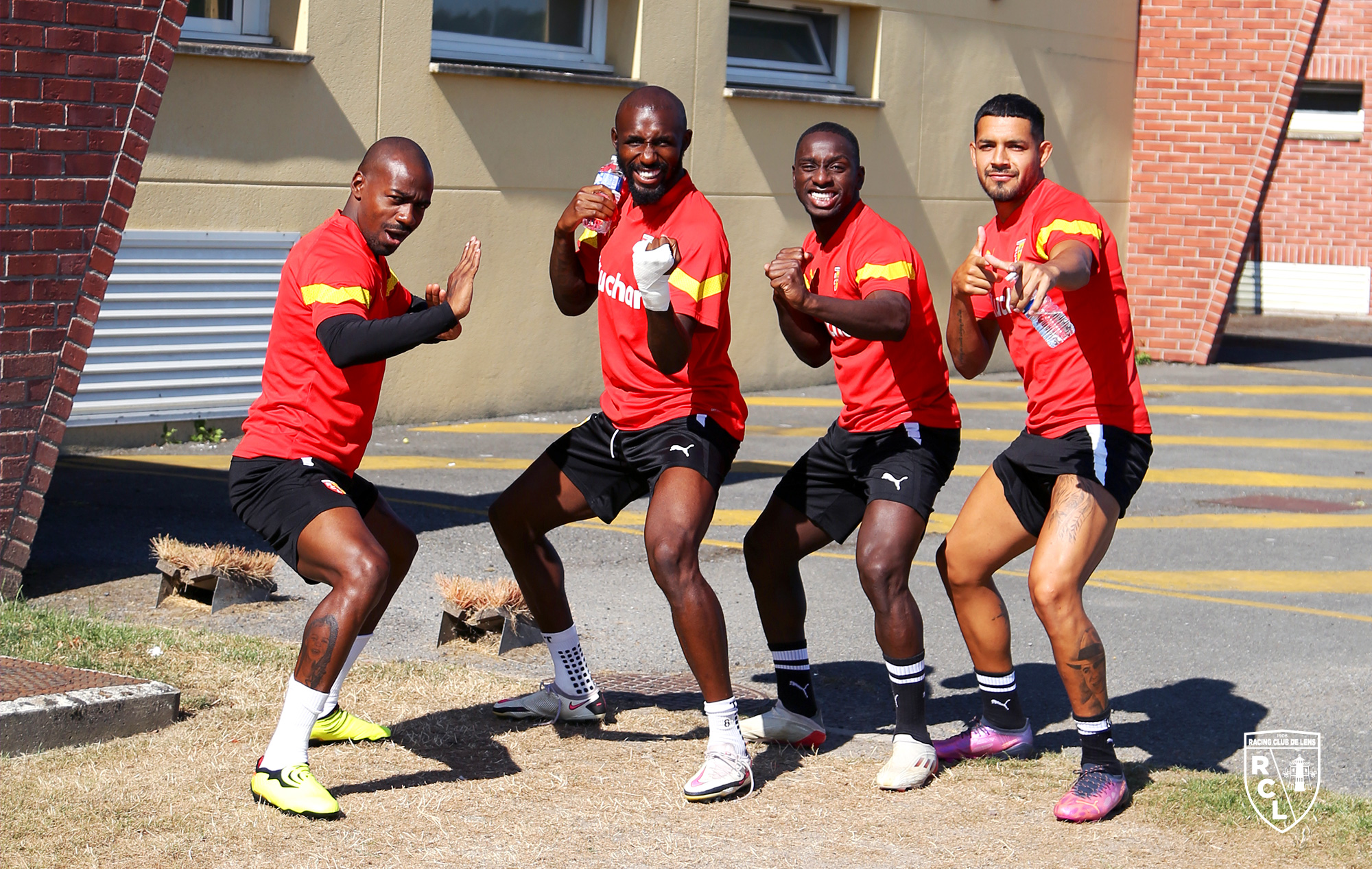 Entraînement RC Lens : Gaël Kakuta, Seko Fofana, Deiver Machado et Facundo Medina